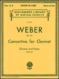 Okadka: Weber Carl Maria von, Concertino, Op. 26 (Clarinet / Piano)