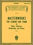 Okadka: Simon Eric, Masterworks For Clarinet And Piano (Clarinet / Piano)