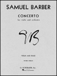 Okadka: Barber Samuel, Concerto fir violin and orchestra