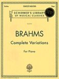 Okadka: Brahms Johannes, Complete Variations for Piano