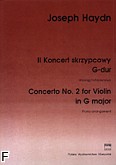 Okładka: Haydn Franz Joseph, II Koncert skrzypcowy G-dur (wyciąg fortepianowy)