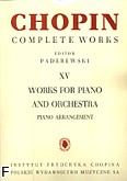 Okładka: Chopin Fryderyk, Utwory na fortepian i orkiestrę (wyciąg fortepianowy)