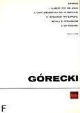 Okładka: Górecki Henryk Mikołaj, Genesis Op. 19 nr 3 /part./