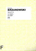 Okładka: Krzanowski Andrzej, Relief III na organy (solo)