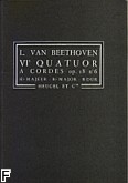Okładka: Beethoven Ludwig van, VI Kwartet smyczkowy op. 18 nr 6 B-dur (partytura)