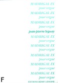 Okładka: Leguay Jean-Pierre, Madrigal IX