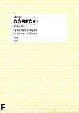 Okładka: Górecki Mikołaj, Sonata na klarnet i fortepian