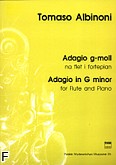 Okładka: Albinoni Tomaso, Adagio g-moll na flet i fortepian