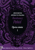 Okadka: Pkiel Bartomiej, Opera omnia t. 1: Muzyka wokalno-instrumentalna