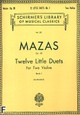 Okładka: Mazas Jacques-Féréol, 12 Little Duets, Op. 38 - Book 1