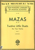 Okładka: Mazas Jacques-Féréol, 12 Little Duets, Op. 38 - Book 2