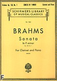 Okładka: Brahms Johannes, Sonata In F Minor, Op. 120, No. 1 (Clarinet / Orchestra / Piano)