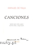 Okładka: Falla Manuel de, Canciones