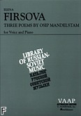 Okadka: Firsova Elena, Three Poems Of Osip Mandelstam, Op. 23