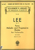 Okładka: Lee Sebastian, Forty Melodic and Progressive Etudes For Violoncello, Op. 31 Bk. 2 (23-40)