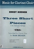 Okładka: Krenek Ernst, 3 Short Pieces In Twelve-tone Techniques