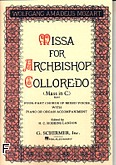 Okładka: Mozart Wolfgang Amadeusz, Missa For Archbishop Colloredo (Mass In C, K.337)