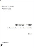 Okładka: Przybylski Bronisław Kazimierz, Scherzi - Trio for clarinet in B, bass clarinet and marimba (score + parts)