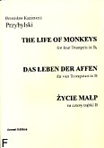 Okładka: Przybylski Bronisław Kazimierz, Życie małp na 4 trąbki B (partytura + głosy)