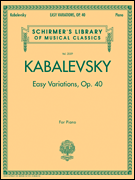 Okadka: Kabalevsky Dmitri, atwe wariacje op. 40 na fortepian