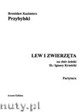 Okładka: Przybylski Bronisław Kazimierz, Lew i zwierzęta na chór żeński (SSAA) (partytura + głosy)