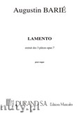 Okładka: Barié Augustin, Lamento, Op. 7, No. 2 pour orgue