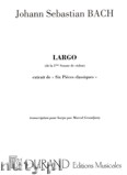 Okładka: Bach Johann Sebastian, Largo (From Sonata No. 5 For Violin) (Harp)