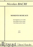 Okładka: Bacri Nicolas, Moments Musicaux
