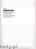 Okładka: Górecki Mikołaj, Transfiguracje na klarnet solo