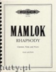 Okładka: Mamlok Ursula, Rhapsody for Clarinet, Viola and Piano