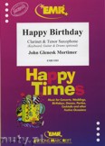 Okładka: Mortimer John Glenesk, Happy Birthday for Clarinet and Tenor Saxophone