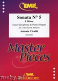 Okładka: Vivaldi Antonio, Sonata N° 5 in E minor - Saxophone