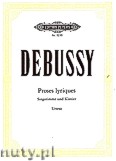 Okładka: Debussy Claude, Proses lyriques für Singstimme und Klavier