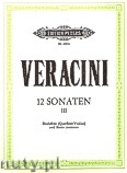 Okadka: Veracini Francesco Maria, 12 Sonaten fr Blockflte (Querflte, Violine) und Basso continuo, Band 3