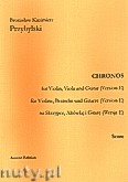 Okadka: Przybylski Bronisaw Kazimierz, Chronos na skrzypce, altwk i gitar (Wersja E, partytura + gosy, ca 4')