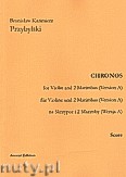 Okładka: Przybylski Bronisław Kazimierz, Chronos na skrzypce i 2 marimby (Wersja A)