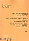 Okładka: Przybylski Bronisław Kazimierz, Miniatury rytmiczne - 10 miniatur na marimbę i akordeon (ca 12', partytura + głosy)