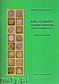Okładka: Lewandowska Bożena, Bibliografia Kultury Muzycznej górali polskich Karpat, część I (1829-1980)