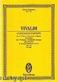 Okładka: Vivaldi Antonio, Concerto grosso (study score)for 2 Violines, Violoncello obligato and Strings g-moll Op. 3 no 2 (P326)