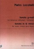 Okładka: Locatelli Pietro, Sonata g-moll na skrzypce  lub altówkę i fortepian