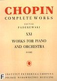 Okładka: Chopin Fryderyk, Utwory na fortepian i orkiestrę CW XXI (partytura)