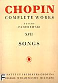 Okładka: Chopin Fryderyk, Songs (CW XVII)