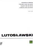Okładka: Lutosławski Witold, Koncert na orkiestrę (partytura)