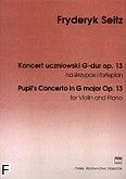 Okadka: Seitz Friedrich, Koncert uczniowski G-dur op. 13 (wycig fortepianowy)