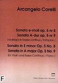 Okładka: Corelli Arcangelo, Sonata e-moll op. 5 nr 8; Sonata A-dur op. 5 nr 9