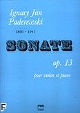 Okadka: Paderewski Ignacy Jan, Sonata op. 13 na skrzypce i fortepian