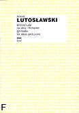 Okadka: Lutosawski Witold, Epitafium na obj i fortepian