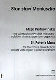 Okładka: Moniuszko Stanisław, Msza Piotrowińska na 4-głosowy chór mieszany solistów z towarzyszeniem organów (partytura)