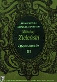 Okadka: Zieliski Maciej, Opera Omnia III, Monumenta Musicae in Polonia