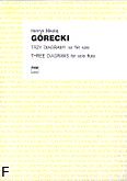 Okadka: Grecki Henryk Mikoaj, Trzy diagramy na flet solo